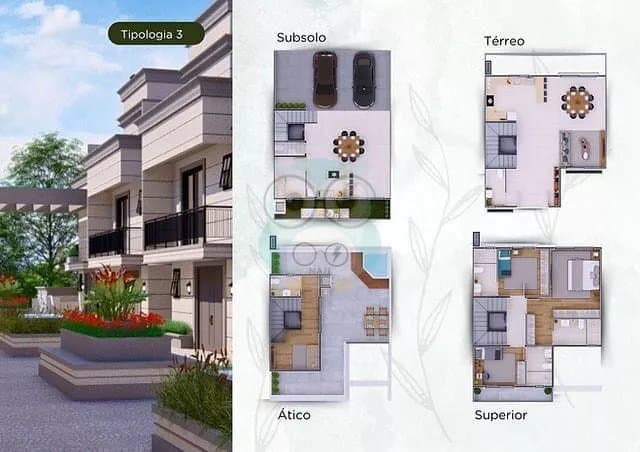 Sobrado para venda, 3 quarto(s), Mercês, Curitiba - SO191 - ver mais fotos