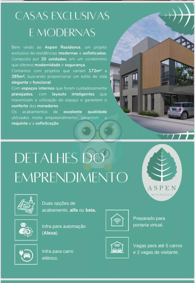 Residencial ASPEN com 20 Sobrados Exclusivos — De 162 m² a 295 m² Valores a partir de R$ 1.488.000.00 até R$ 2.785.001. - CO187 - foto 2